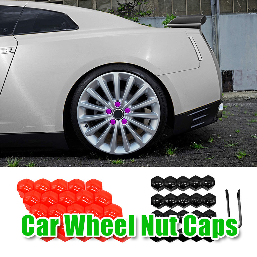 20pcs penutup baut roda mobil 19mm/21mm Tutup silicon baut roda kondom baut wheel cover hub screw