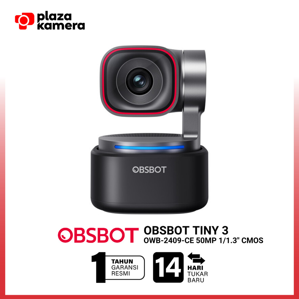 Obsbot Tiny 3 PTZ Webcam 4x Zoom Camera AI Tracking Portable Live Streaming Camera 4K PTZ