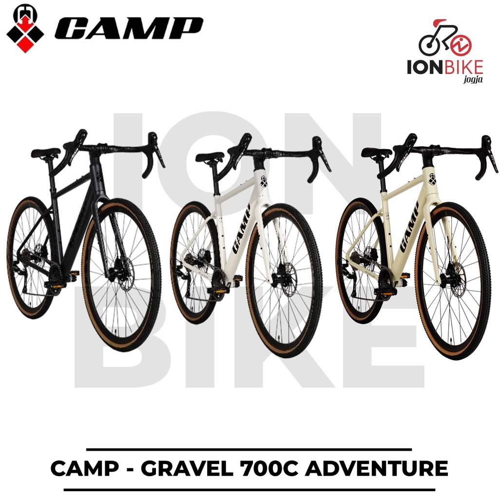 Sepeda Gravel 700c CAMP ADVENTURE Dropbar Terbaru Frame Alloy Ringan 9 Speed 700 c 1x9 - Commuter Bi