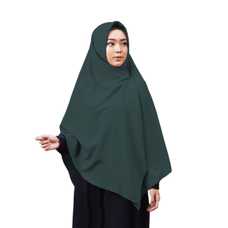 jilbab wolfis 130x130/wolfis 130x130/segi empat wolfis jumbo warna emerald/kerudung wolfis130x130 wa
