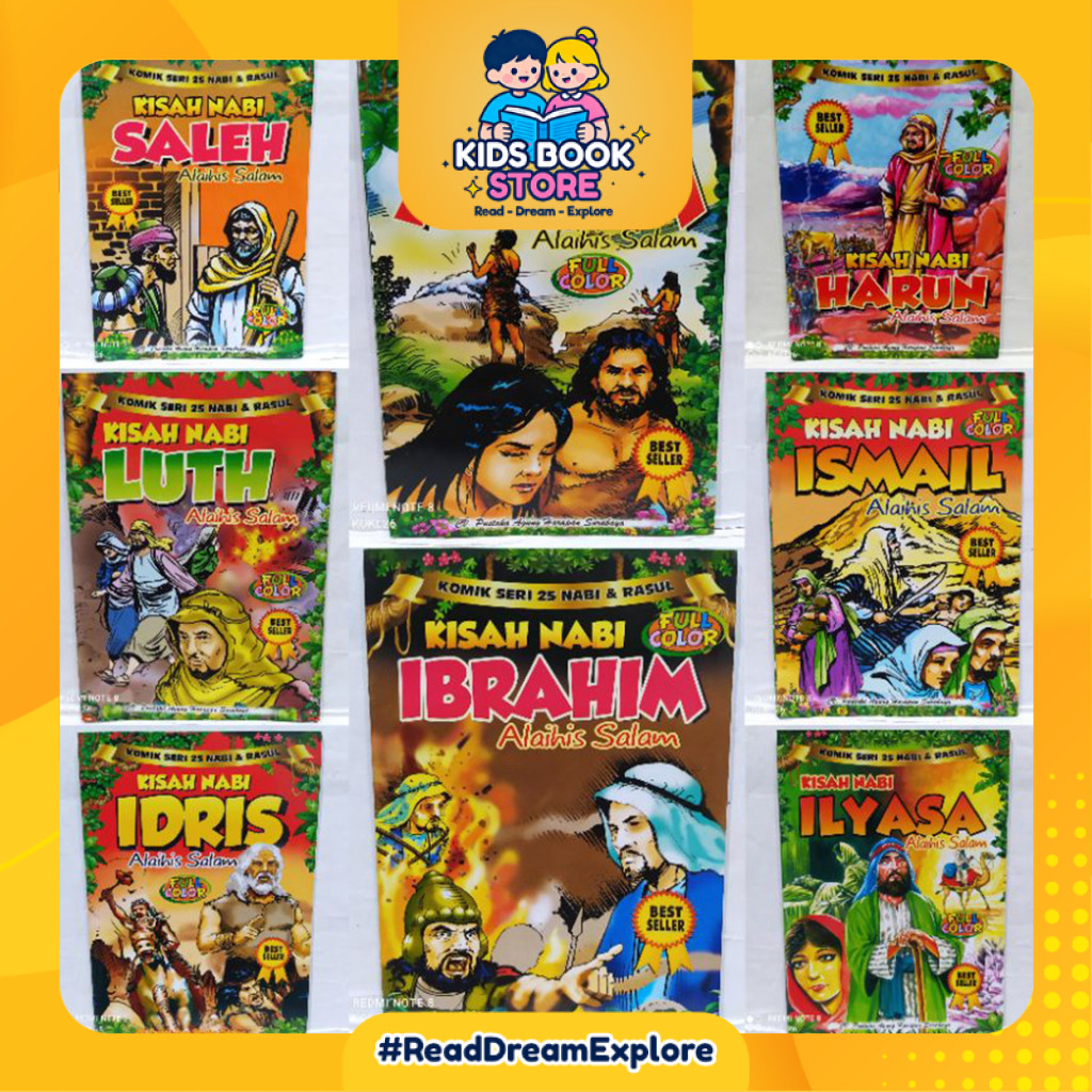 [KIDSBOOKSTORE] [BK38] buku cerita bergambar anak seri KISAH NABI bilingual Full Colour