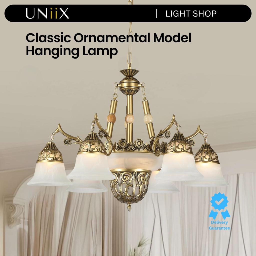 UNiiX - LG123 | Lampu Gantung Klasik Lampu Gantung Hias Model Klasik Antik Lampu Gantung Ruang Tamu 