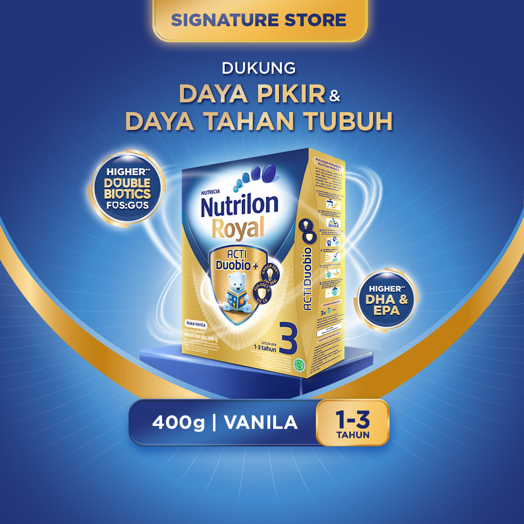 Nutrilon Royal 3 Vanila 400 gr, Susu Formula Anak untuk Usia 1-3 Tahun