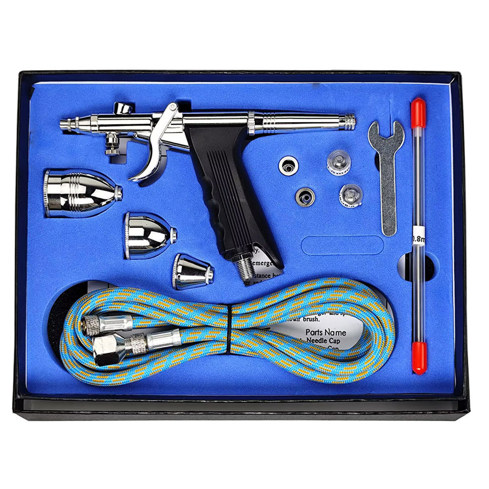 Dual Action Gravity Airbrush 0.3/0.5/0.8mm Nozzle Needle Airbrush Kit Airbrush Set Spray Air Brush F