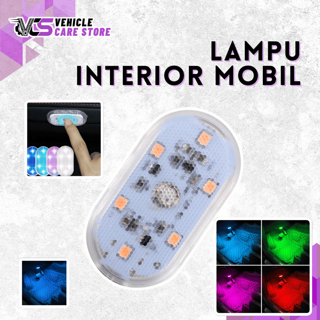 Lampu Plafon Mobil / Lampu LED Sentuh Plafon / Dashboard Mobil /  Lampu Tempel Tanpa Kabel Plafon Mo
