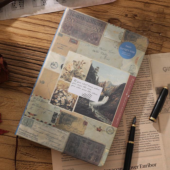 Notebook Aesthetic Retro Buku Diary Aesthetic Hardcover Buku Tulis Sekolah Buku Catatan Korea Notepa