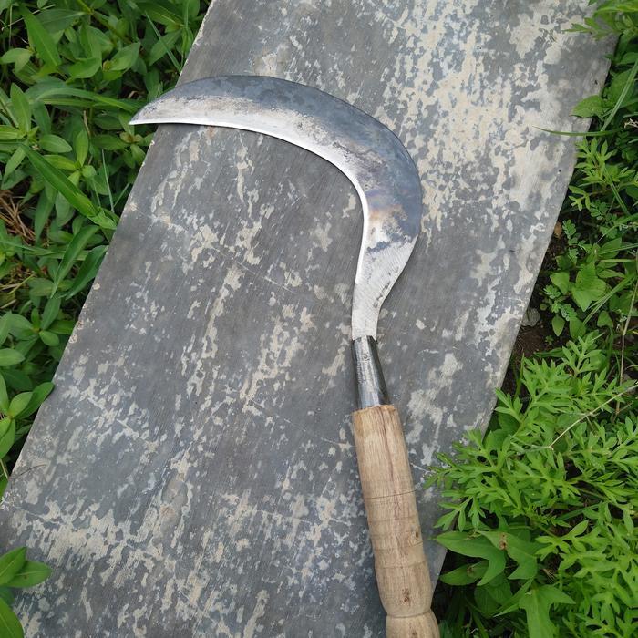 Termurah arit sabit rumput baja pir super tajam sangat kuat tahan lama