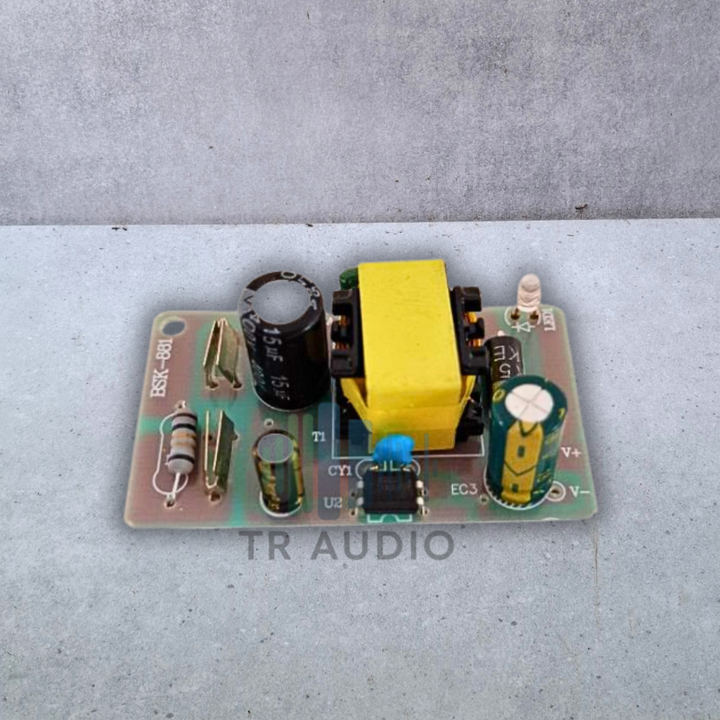 Modul SMPS 12V 2A Kit PSU Catu Daya 12VDC 2A Input 220V AC Lengkap LED Indikator
