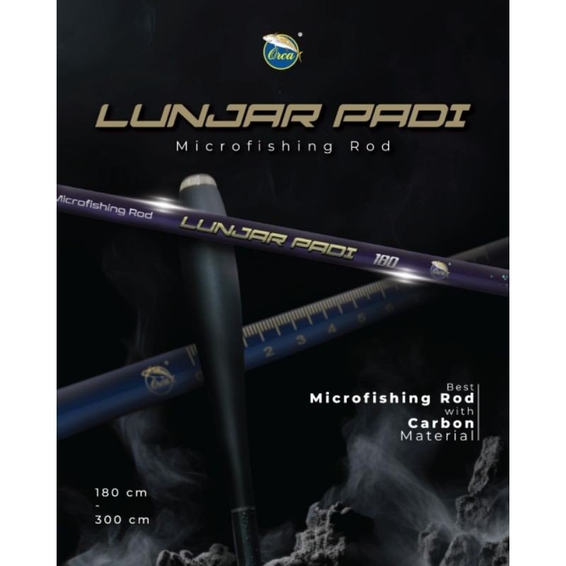 BISA (COD) tegek orca lunjar padi ruas pendek 37cm ||tegek microfishing||tegek lentur