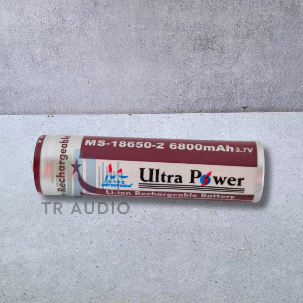 Baterai Mitsuyama 18650 Lithium 3.7 Volt 6800 mAh Isi Ulang Rechargeable Baterai Pentol