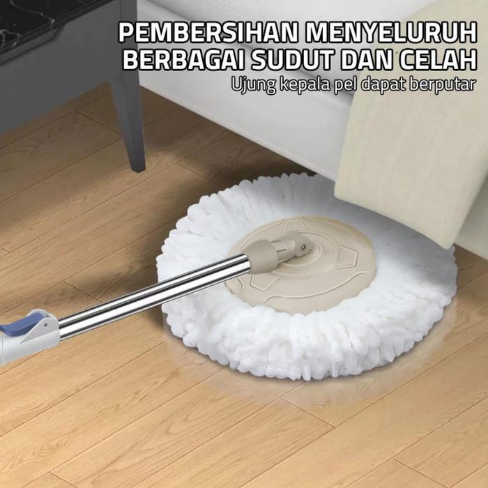 Promo Alat Pel Super Ultra Spin Mop / Set Alat Pel /Lantai Mop Dengan Ember kain  Pencuci Putar /Han