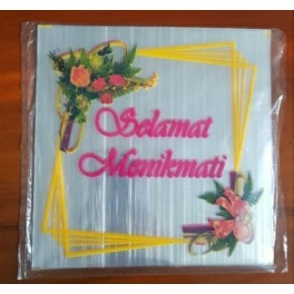 OPP SELAMAT MENIKMATI UKURAN 18 X 18 / OPP SELAMAT MENIKMATI UKURAN 20 X 20 / OPP SELAMAT MENIKMATI 