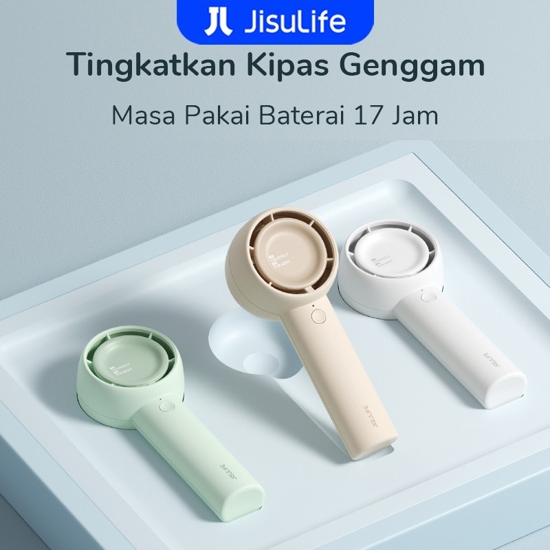 JISULIFE Kipas Angin Mini Portable Yang di cas Handheld fan Turbo Jet Brushless Kipas Tangan Super D