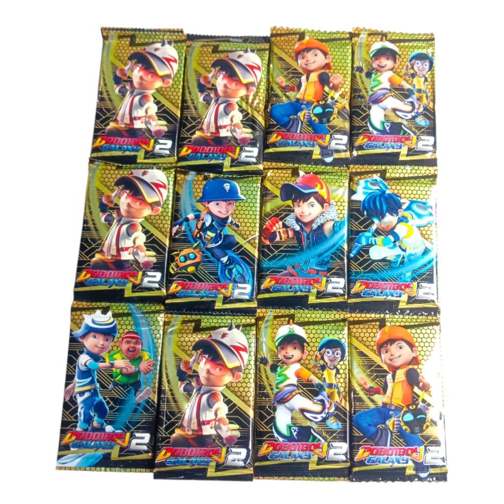 12 Sachet Mainan Kartu DG Card BoBoiBoy Galaxy 2 Tranding Card Game