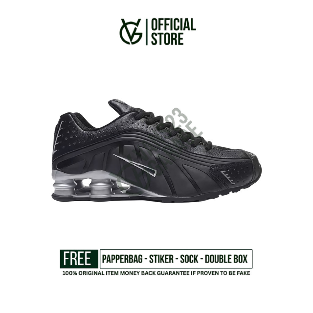 Sepatu Sneakers Nike Shox R4 Grey Black Original BNIB Unisex