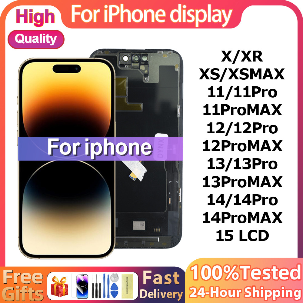 RJ Incell For iPhone X XR XS Max 11 12 Pro Max LCD splay gitizer Assembly For iPhone 15 14 13promax 