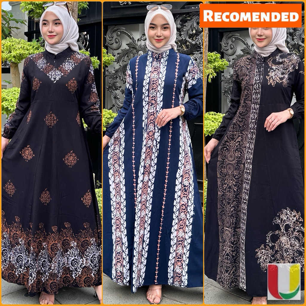EXOGUNAR Batik Usman - TERBARU GAMIS RAYON PREMIUM | GAMIS TWILL ORI PEKALONGAN | GAMIS BUSUI JUMBO 