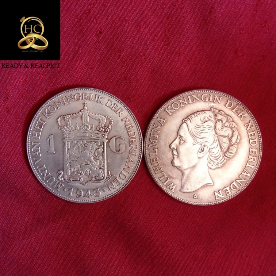 REPLIKA koin kuno Nederland Belanda wilhelmina 1 Gulden, 2 1/2 Gulden ,3 1/2 Gulden Best Seller