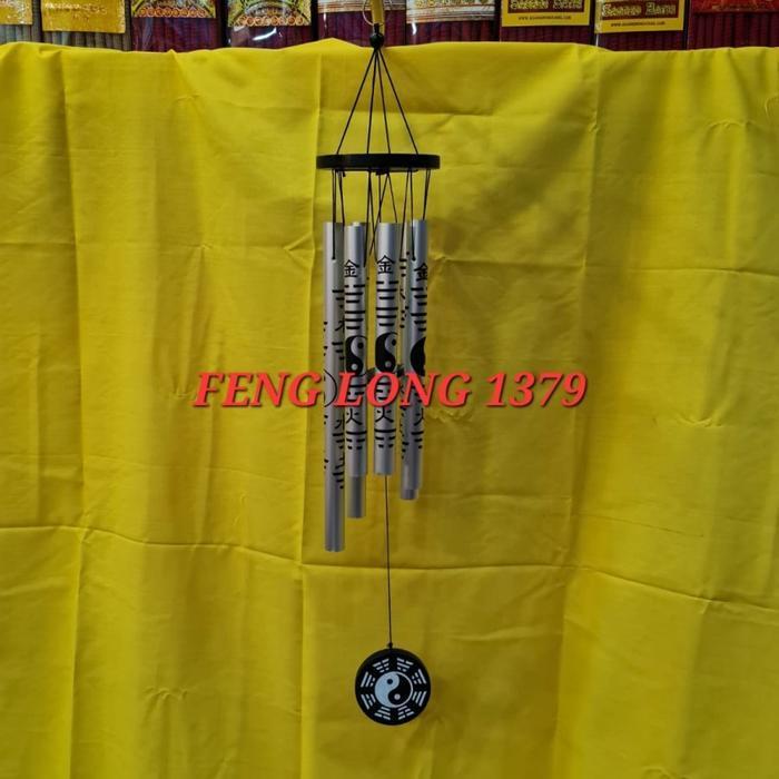Feng Ling | Lonceng Angin | Genta Angin | Wind Chime | Fung Ling Seri besar - Bagua Silver
