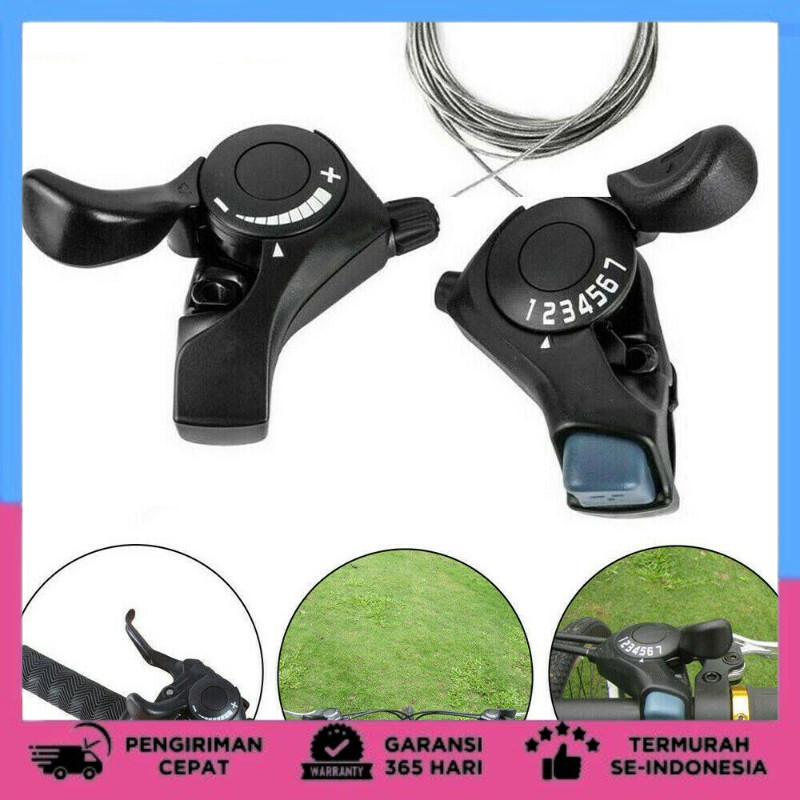 Tuas pemindah gigi sepeda gunung, tuas perseneling sepeda 3/7/21Speed, suku cadang sepeda Shifter Se