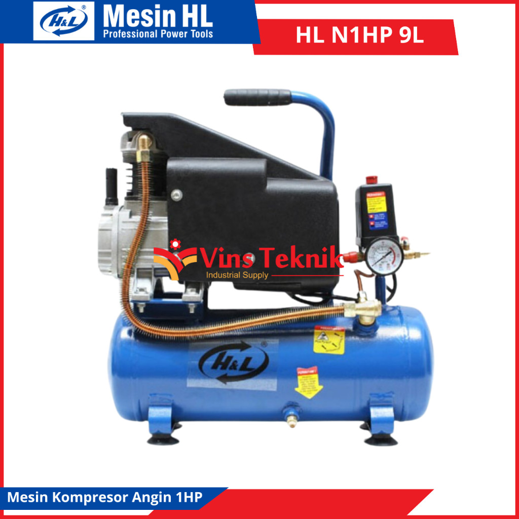 Mesin Kompresor Angin Compressor 1HP H&L HL N1HP 9L