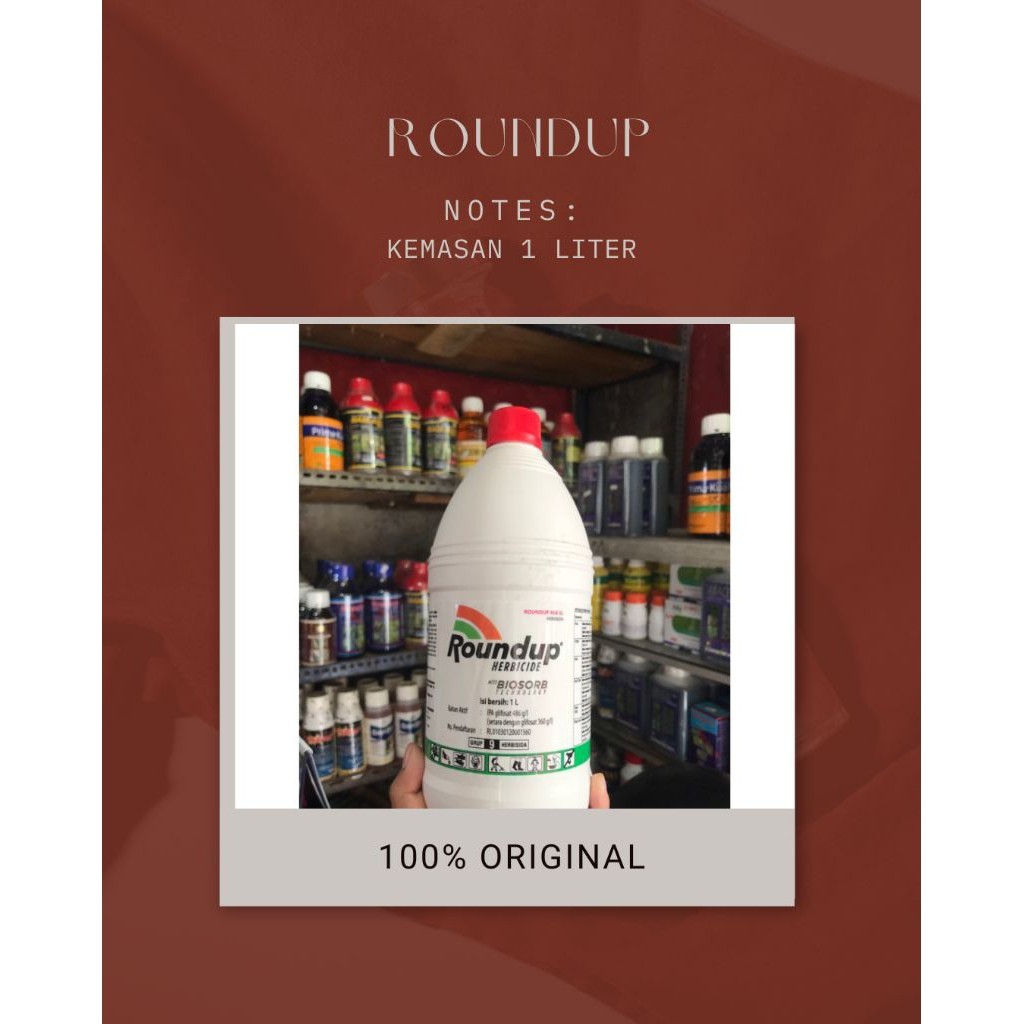 Roundup Pembasmi Rumput 1 Liter / ROUNDUP BIOSORB 486SL / racun rumput / roundup 1kg / roundup herbi