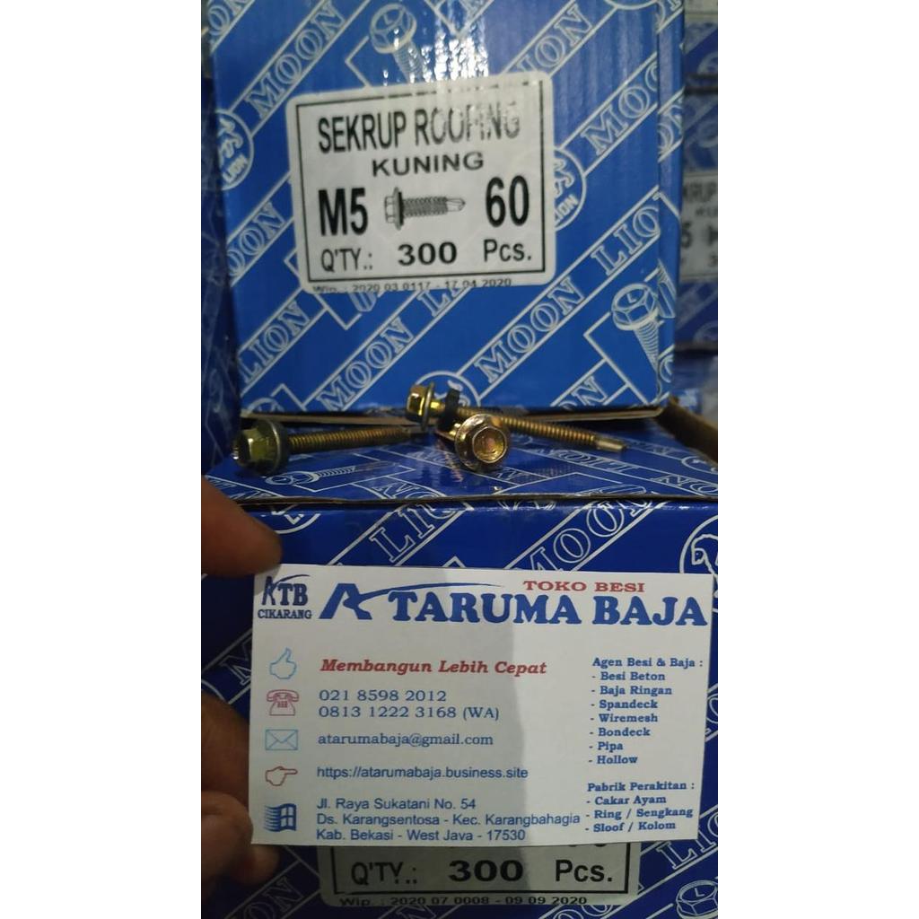 Skrup Roofing 6 cm - Skrup Spandeck M5 x 60 - Paku Roofing Spandeck