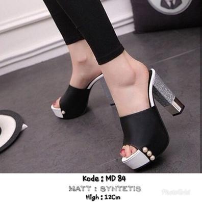PROMO  GEVANI FASHION High Heels Wanita MD 84 - HITAM, 36