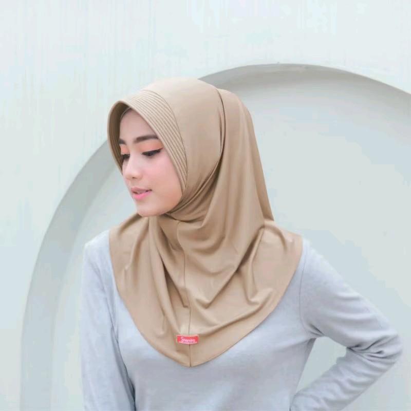 kerudung sport hijab sport murah Jilbab Instan Sport Wanita bergo kekinian hijab daily dzevada termu