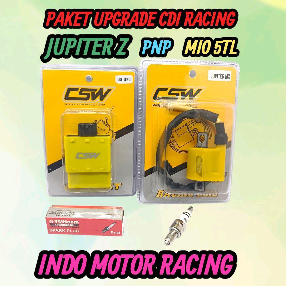 PAKET UPGRADE CDI RACING JUPITER Z MIO 5TL MIO LAMA CDI RACING KOIL RACING DAN BUSI RACING