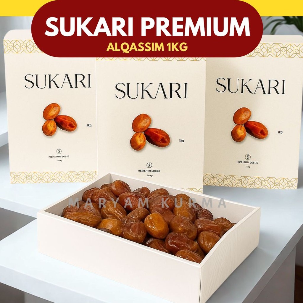 KURMA SUKARI PREMIUM 1 KG SUKKARI ALQASSIM WRAPPING BISA COD MEDAN