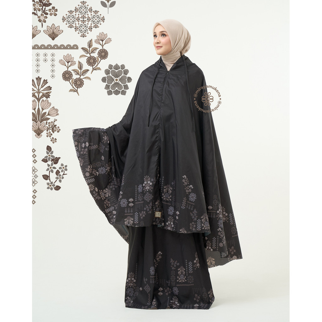 Mukena Compact Miraya Florette Black