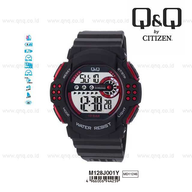 NEW 161 Q&Q QnQ QQ Original Jam Tangan Pria Digital - M128 M128J Water Resist 161