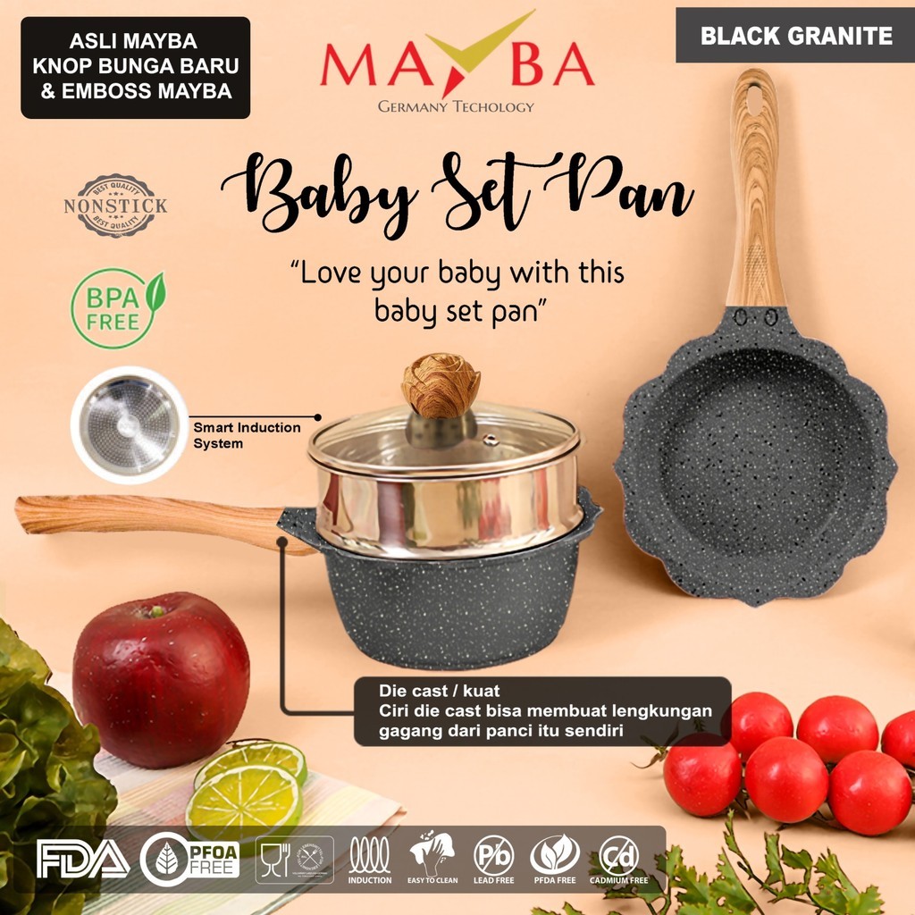 Panci MPASI Germany Set Mayba/Gohappy BPA FREE