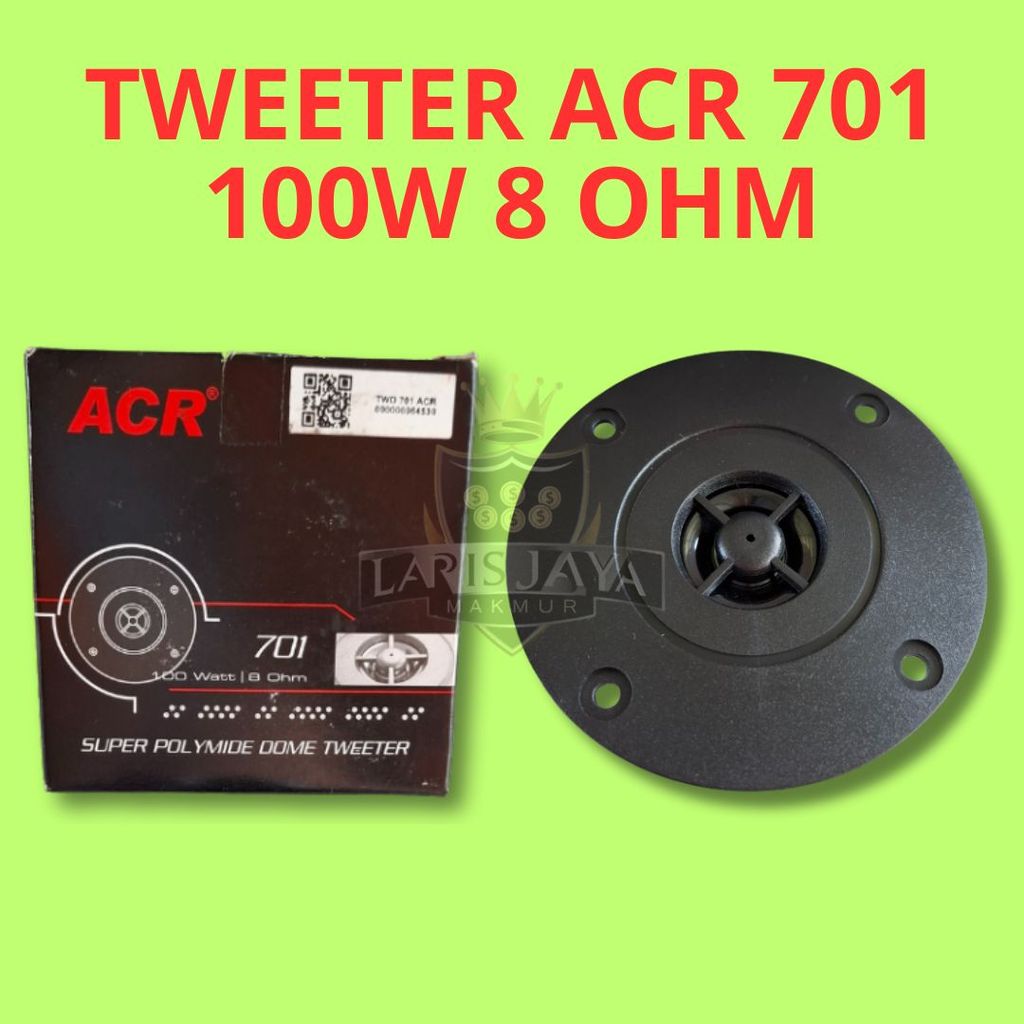 Tweeter ACR 701 Super Polyimide Dome 100W 8 Ohm Siap Pakai