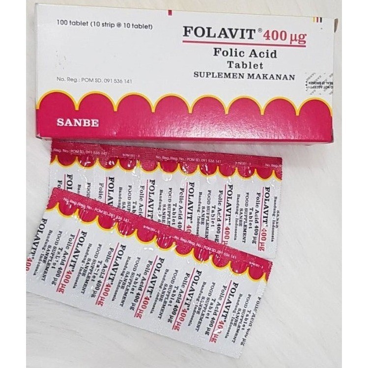Folavit 400mg Strip