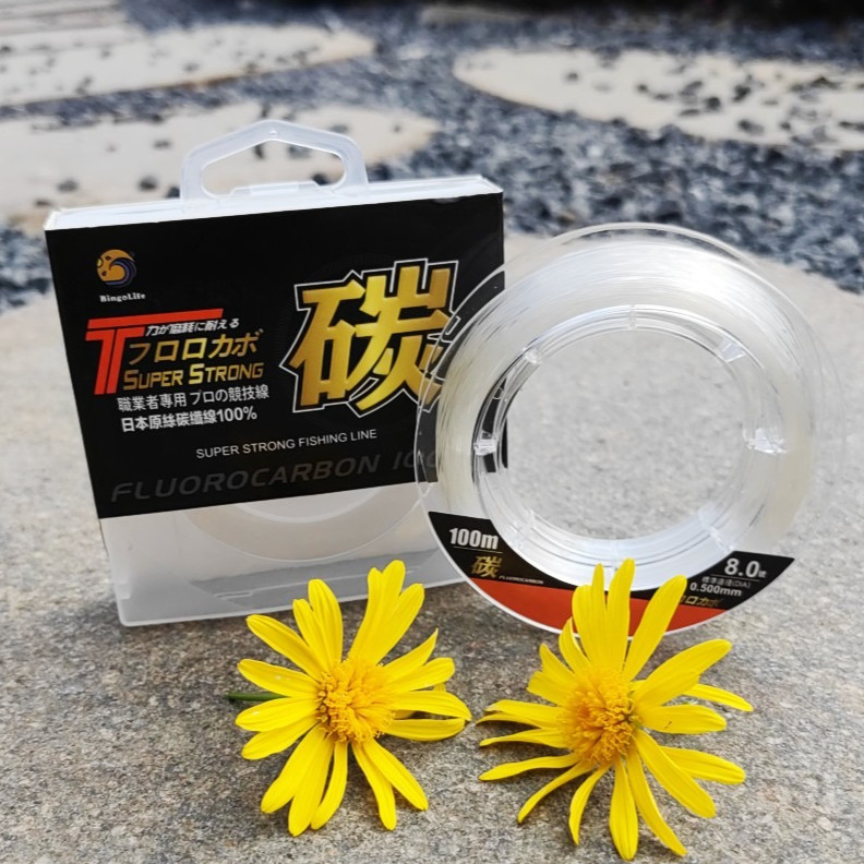 Bingolife Umpan Fluorokarbon 100m Warna Transparan