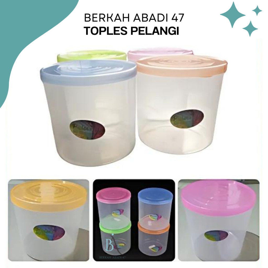 VIOLA Toples Makanan Plastik Pelangi Toples Kue Pelangi Viola Toples Serbaguna Pelangi BISA GOSEND