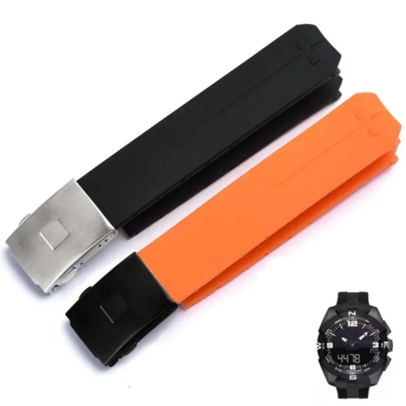 Silicone strap For Tissot 1853 Tengzhi T-Touch original T013 rubber watch band T047T081T33 Men's Bra