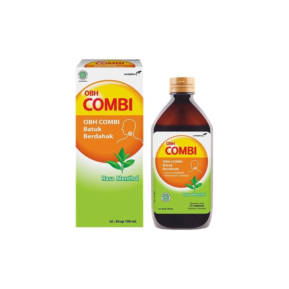 OBH Combi Obat Batuk Berdahak Mentol Dewasa 100ml Rasa Mentol Botol