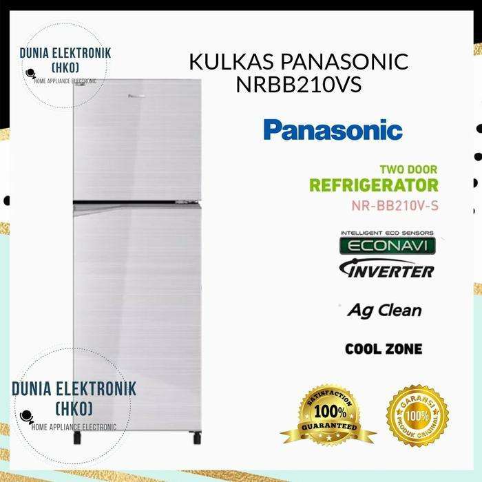 KULKAS PANASONIC NR-BB210V-S NRBB210VS LEMARI ES 2 PINTU INVERTER