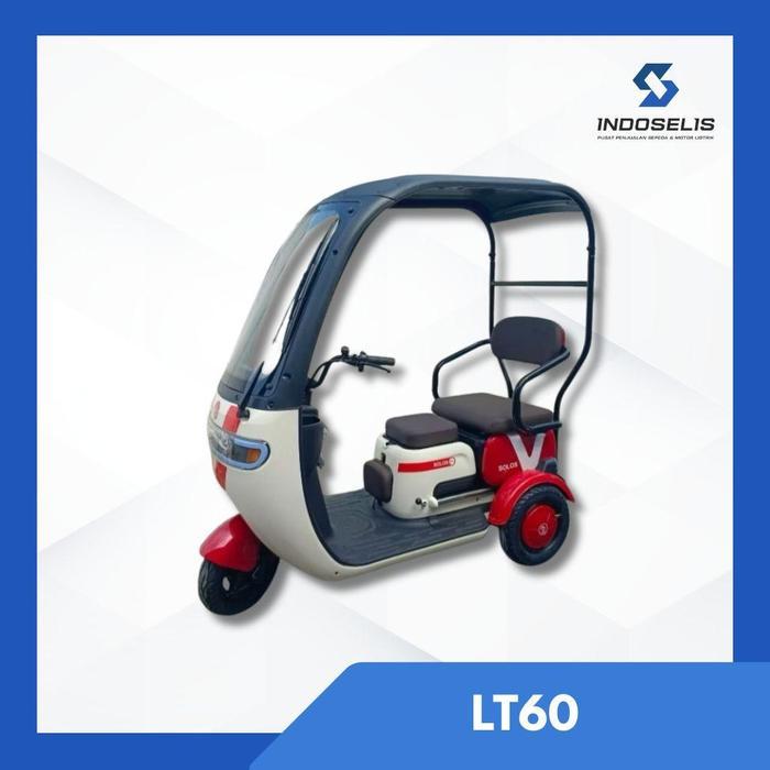 SOLOS LT60 R3 Roda 3 Sepeda Listrik Golf Roda 3 Solos LT60 | UWINFLY FAMILY GODA APOLLO - Merah, Vou