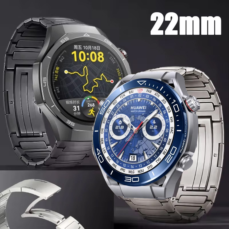 22mm Titanium Strap For Huawei Watch Ultimate/Buds/GSPro Bracelet For Huawei Watch GT5Pro/GT5 4 3 2 