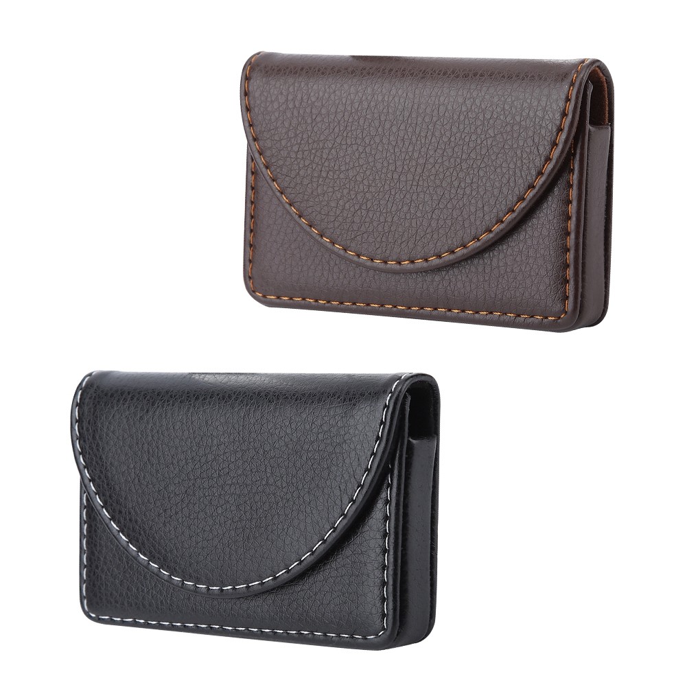 Magnetic Shut Cret Card Case Name Card Case  and Tight Stitching for Note Cards ID Cards Casual Atti