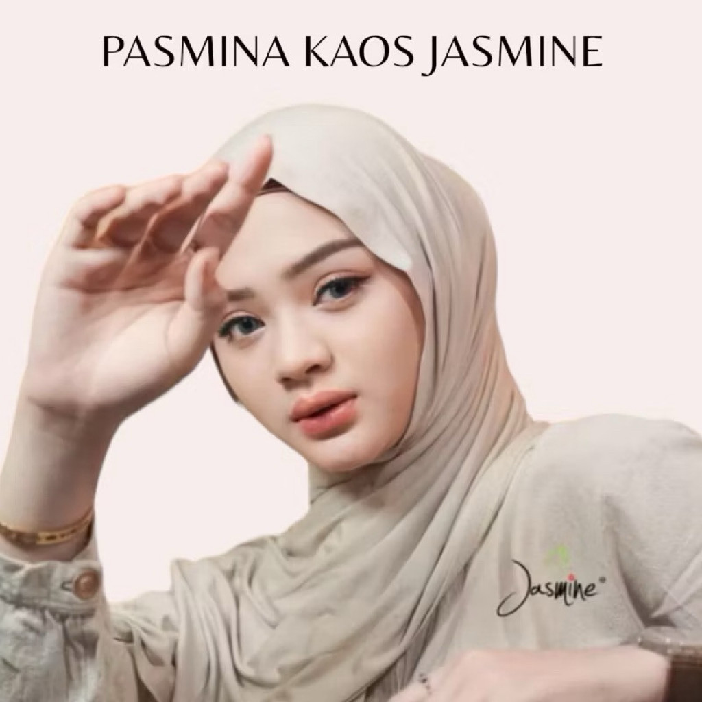 SETRAMALL    Pashmina kaos jasmine | pashmina cotton rayon jasmine