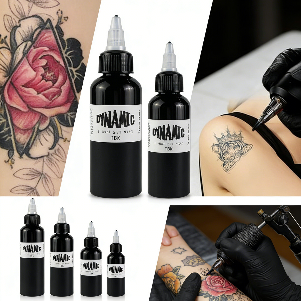 30ml/60ml/120ml Tinta Tato Dynamic Hitam Black Ink Tattoo Tato Pigmen Tinta