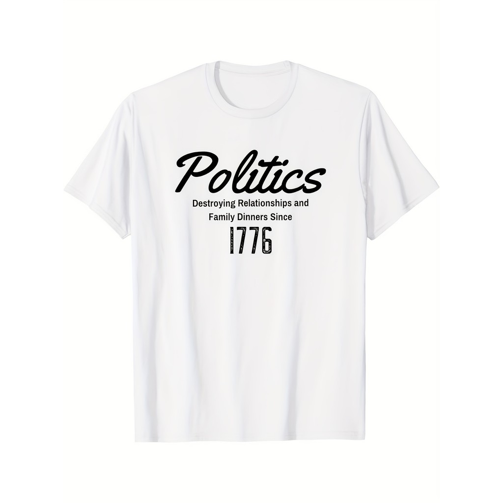 Kaos Pria Politik Hubungan Keluarga Desain Lucu Katun Lengan Pendek Santai