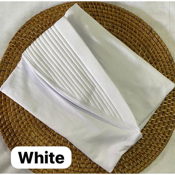 HIJAB BERGO SPORT M JERSEY /HIJAB INSTAN JERSEY PET TEBAL M/KERUDUNG BERGO M - Putih, M