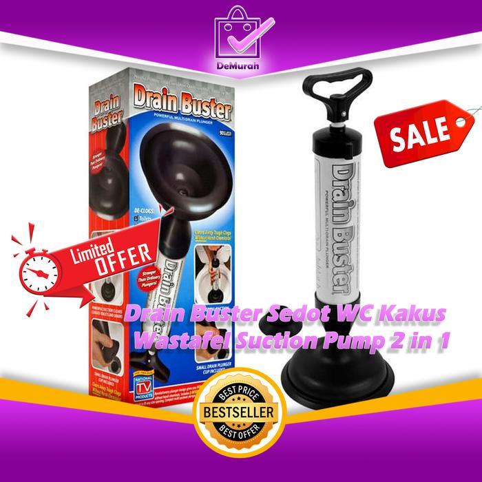 Drain Buster Pompa Pendorong WC Alat Sedot WC Mampet Powerful Plunger Toilet High Pressure 17cm 0412