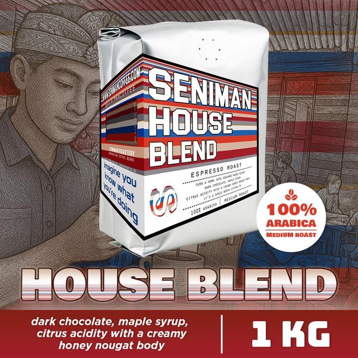 1kg Seniman Coffee Beans / Biji Kopi  House Blend - Whole Bean